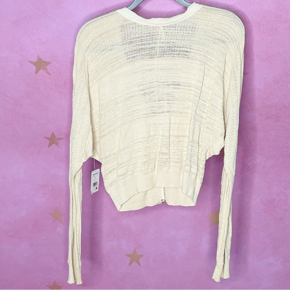 Free People NWT Cardigan Sweater Medium Sand $128 - Picture 3 of 9